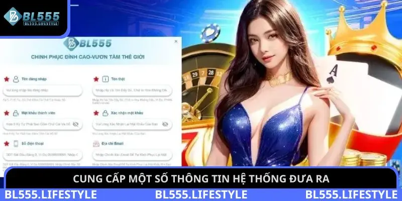 Cung cấp một số thông tin hệ thống đưa ra